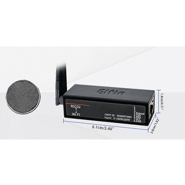 Port RS232 Seriel til WiFi IP Ethernet Dataoverførsel Konverter Enhedsserver Understøtter IP Telnet Modbus TCP IOT Smartlink Avec terminal 4PIN