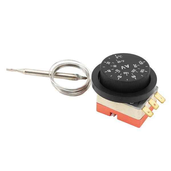 10 stk. 0-120C Justerbar Elektrisk Viftetermostatbryter AC 250V for Lastebil