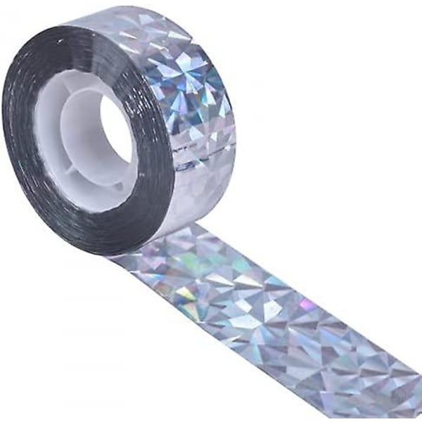 Fugleafvisende tape, reflekterende tape til fugle, fugleafvisende tape, anti-fugletape, reflekterende tape til hjemmehave og gård, 2,4 cm x 80 m
