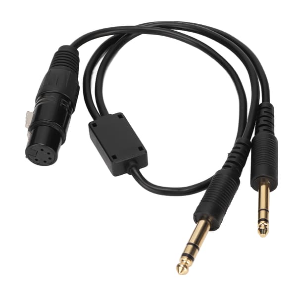 XLR til GA Dual Plug Kabeladapter til Airbus Aviation Hovedtelefoner 5 Pin
