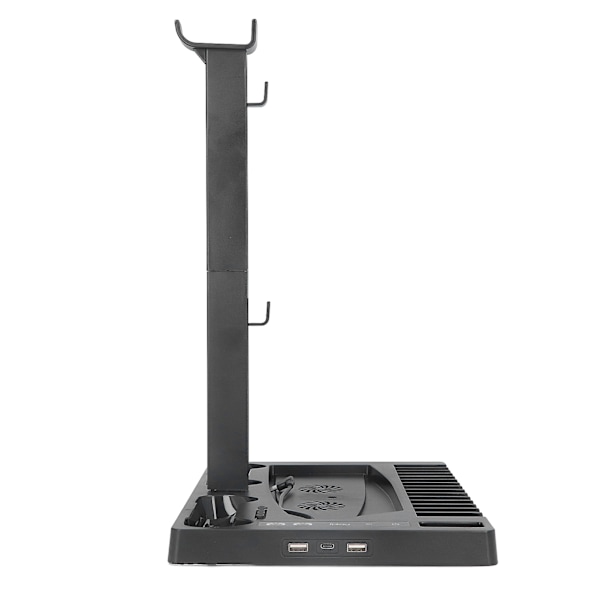 PS5 Vertikal Stand Køleventilator Dobbelt Controller Ladestation Hovedtelefonholder Opbevaringsrum