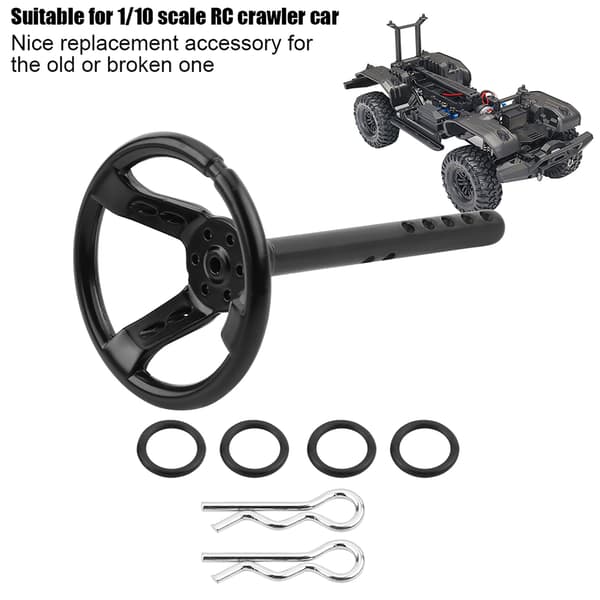 Svart plastratt för 1/10 skala RC Crawler Car