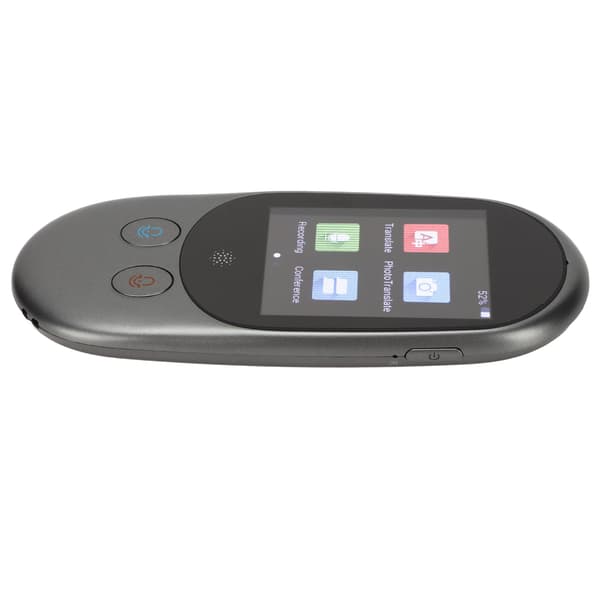 Bærbar Intelligent Stemmeoversætter 2,4 Tommer Touchscreen Real Time Tovejs Oversættelse Grå