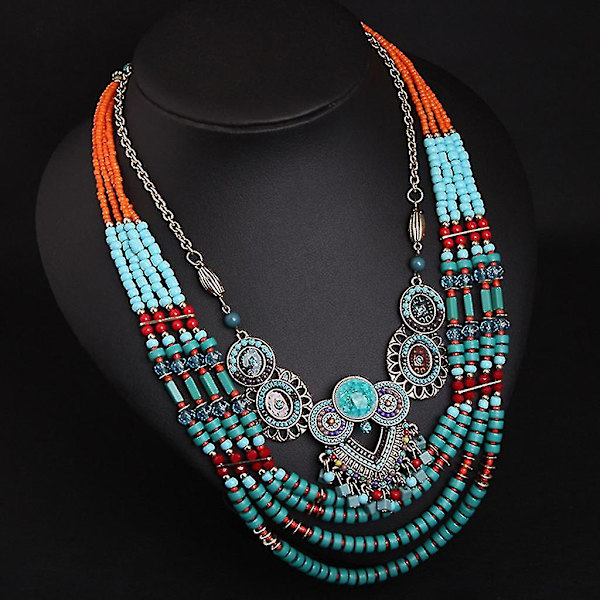 Retro Boho Owl Bead Halskæde Håndlavet Beaded Halskæde Dame smykker