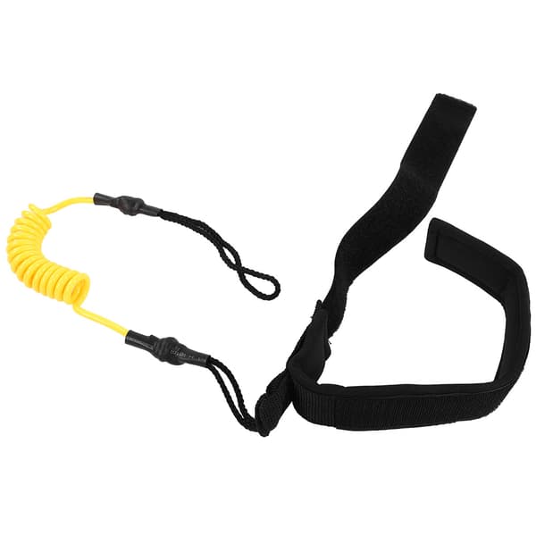 Gul spiralformet surfebrett-leash for ben