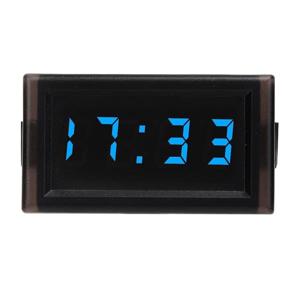 DC 4.5 30V Vattentät Bil Auto Elektronisk LED Digital Klocka Blå Display
