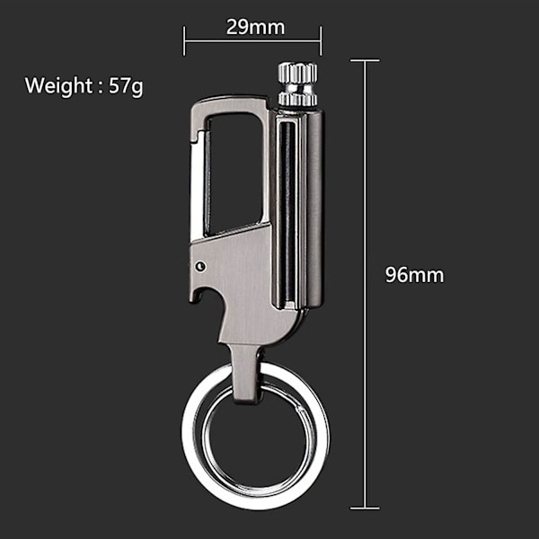 Permanenta tändstickor i metall, vattentäta, flinta metalltändstickor Brandstartare Flasköppnare Bilnyckelring Tändare utomhusfotogen påfyllningsbar nödräddning