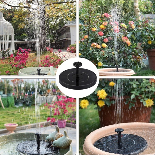 Solfontän Utomhuspool Mini flytande fontän Pool Trädgård Trädgård Vattenfunktion (diameter 16 cm)