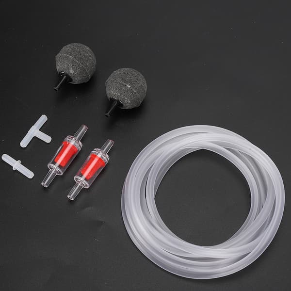 Akvarium Luftpump Tillbehör Sugkopp Backventil Luftsten 3-Vägs Slang Set