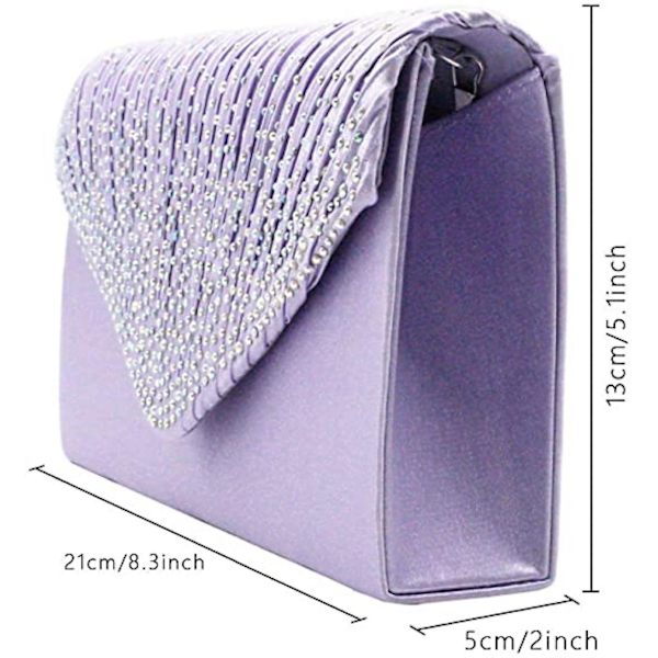 Kvinder Aften Håndtasker Brude Bryllup Taske Håndtaske A916-147 Purple