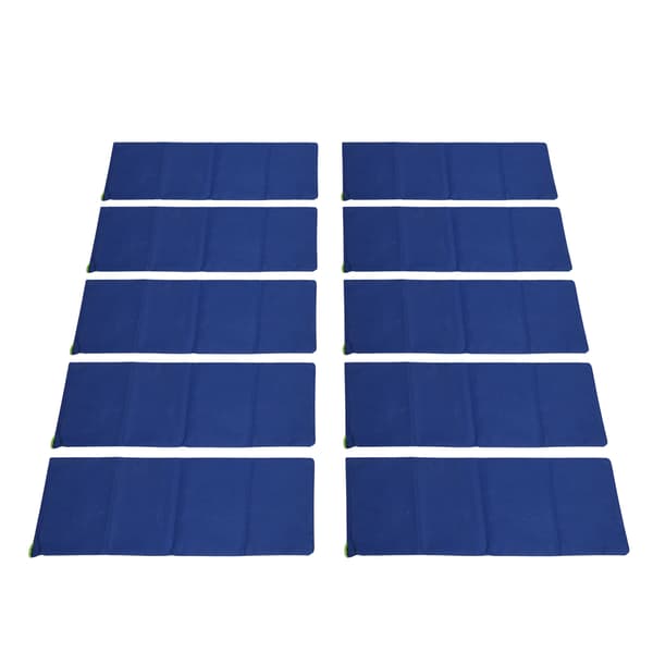 10-pack 600D Polyester Flood Barrier Sandsäckar Återanvändbara Flood Prevention Väskor för Dörr Fönster Garage Källare Mörkblå