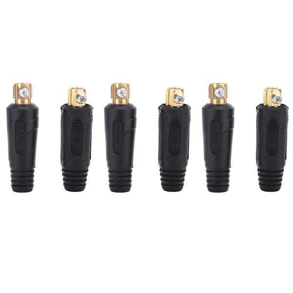 6 st koppar Euro Style svetskabelsnabbkoppling 200-400A svetstrådskontakt 10-25 mm