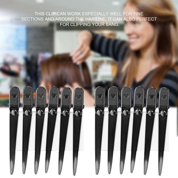 12 stk. Hårstyling Clips Salon Sektionering Hårnåle Sort