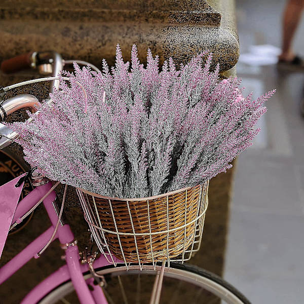 10 buketter med kunstige blomster, der imiterer plastikplanter Green