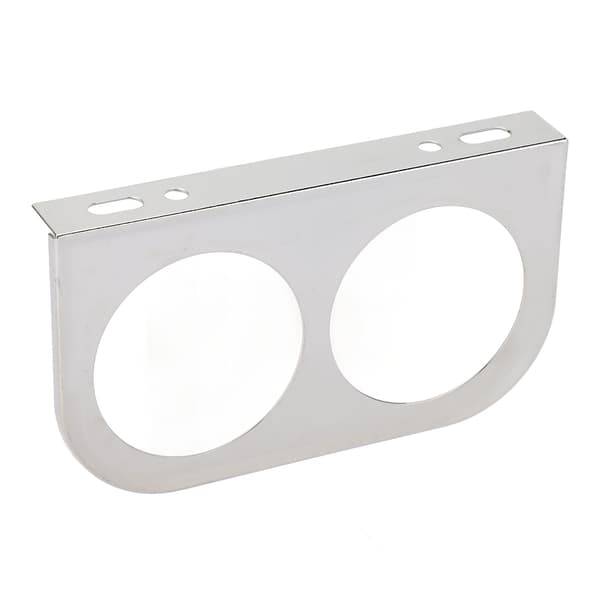 2 Håls 52mm 2-1/16 Tum Universal Metall Bilmätare Panel Meter Silver