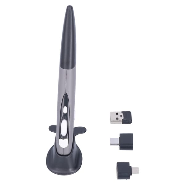 Langaton 2.4G Creative Mouse Pen Stylus PC-kannettavalle, musta harmaa