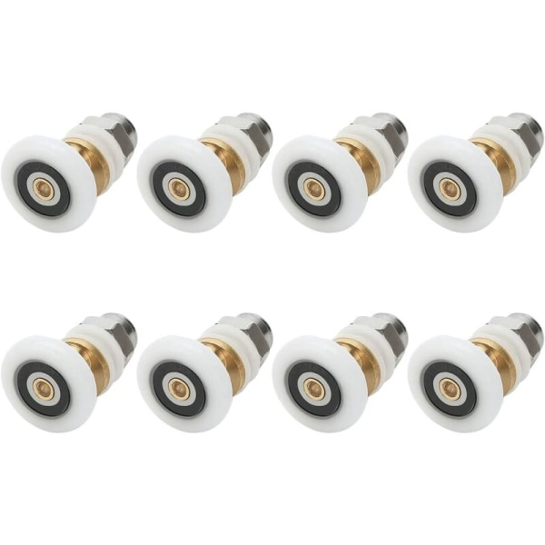 Duschdörr - Rullhjul för duschdörr Skjutrullar Dörrrullbyte Hjul 8st 23mm