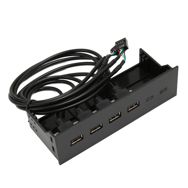 5,25 tums USB2.0-hubb frontpanel multifunktionell 4 portar 19-stifts optisk enhet frontpanel för 5,25 tums PC-datorchassi