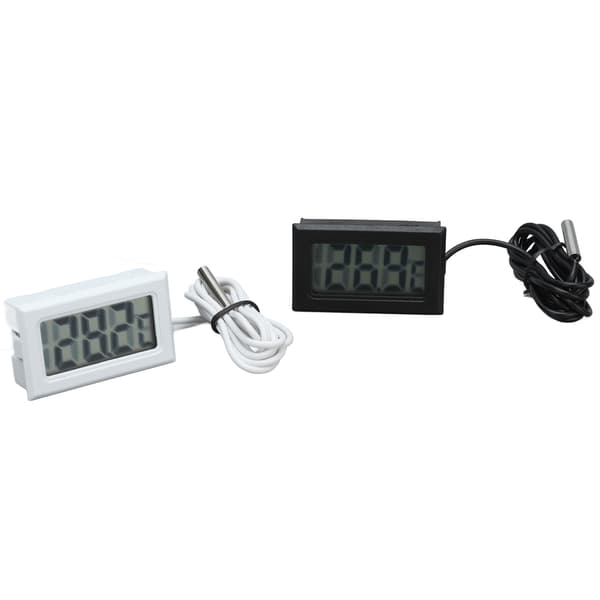 Elektronisk termometer med sonde - hurtig og præcis temperaturmåling (sort/hvid)