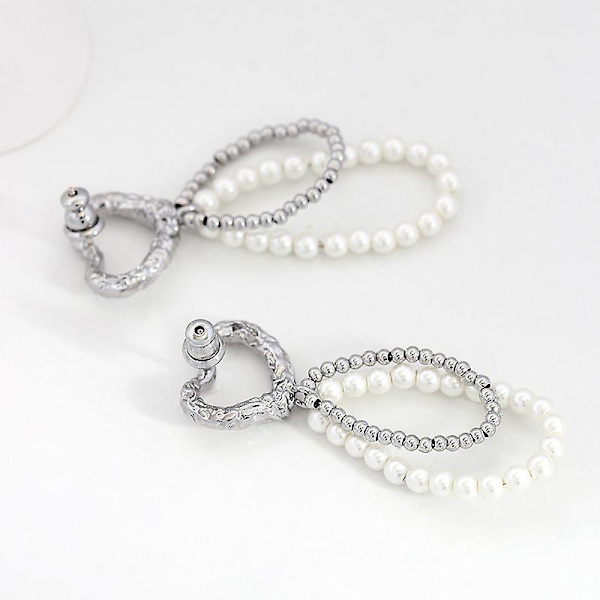 Örhänge Pearl Heart Stud Modesmycken Ac7253