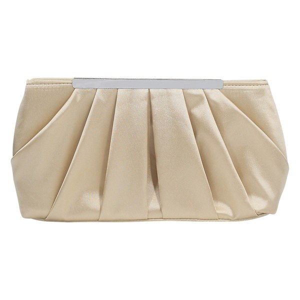 Clutch kvällsväska Elegant veckad satin Formell handväska Enkel stilig handväska för kvinnor A916-931 Apricot