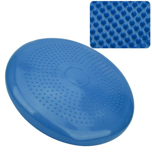 Uppblåsbar yogabalanskudde Wobble Massagekudde Blå 34 cm diameter