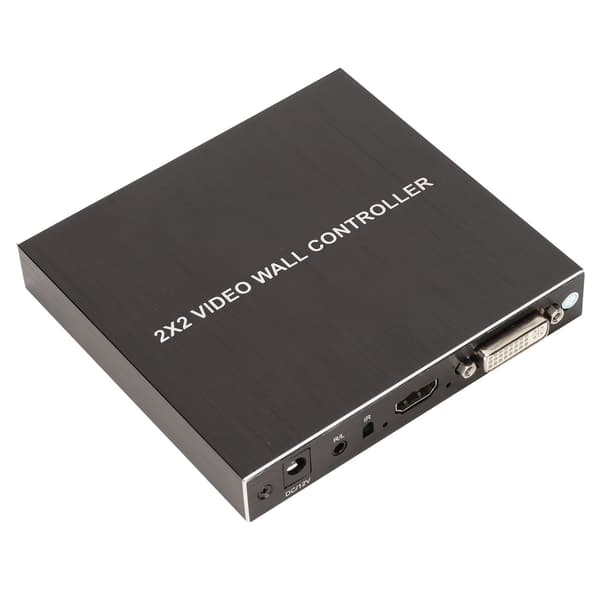 DVI TV-väggkontroll 180 graders roterande HD Multimedia Interface Splicing Display Processor Fjärrkontroll 100‑240V US-kontakt