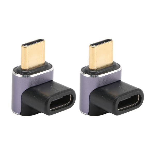 2 kpl USB-C uros-uros-sovitin 90 astetta PD 100W 40Gbps 8K60Hz HD Type C uros-uros-sovitin
