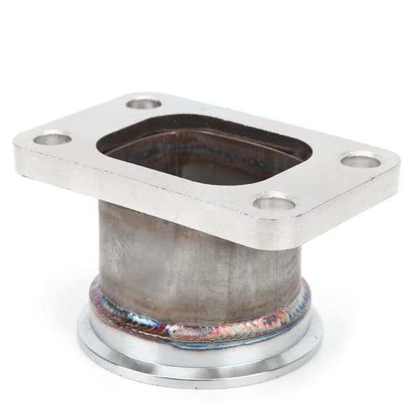 Turbo flange adapter til T3 4-bolt til 2,5 tommer V-bånds konverteringsadapter i rustfrit stål