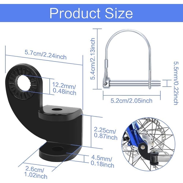 2 st Cykelsläpfäste Cykel släpvagnskoppling Stålkoppling Universal släpvagnskoppling Släpvagnskoppling Adapter för barnsläp husdjur