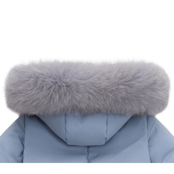 Lasten talvipaksutettu lämmin yksiosainen untuvatakki blue 110cm