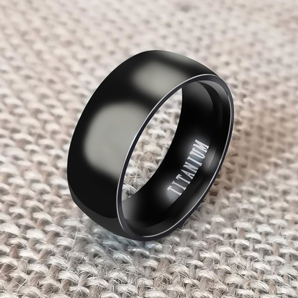 Ring Bredband Creative Titan Stål Enfärgade smycken Tillbehör för män US 12