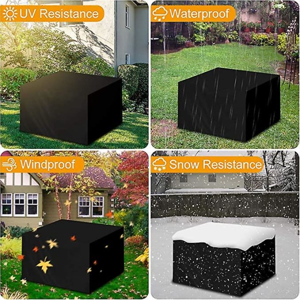 Cube Trädgårdsmöbelöverdrag, utomhusbordsöverdrag Vattentäta, kraftiga uteplatsdukar för trädgårdsmöbler