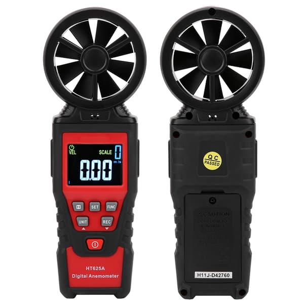 HT625B Handhållen USB Anemometer Digital LCD-skärm Vindhastighetsmätare Luftvolymmätare