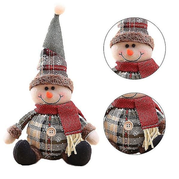 Juldocka Jultomten Snögubbe Älg Plyschleksaker Dekor Presenter Elk
