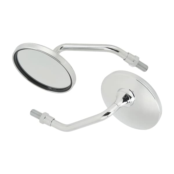 Universal backspegel 3,4 tum breda backspeglar för motorcykel silver