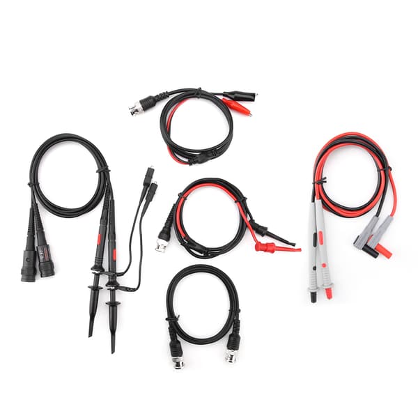 Oscilloskop multimeter testledninger med krokodilleklemmer og utskiftbare sondetips