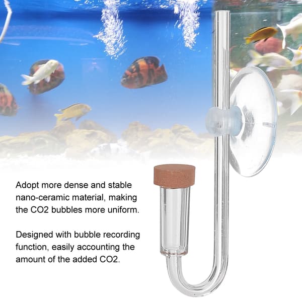 CN05 02 Transparent Akryl CO2 Refuser Mini Diffuser Akvarium Tillbehör