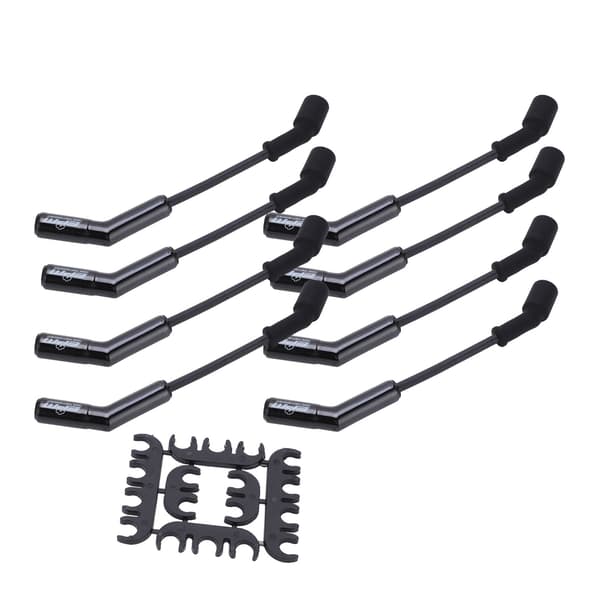 8 mm Dia 500 Ohm/ft Sort Rustfrit Stål Tændkabelsæt Erstatning for GM LS 2005-2011 9070CK