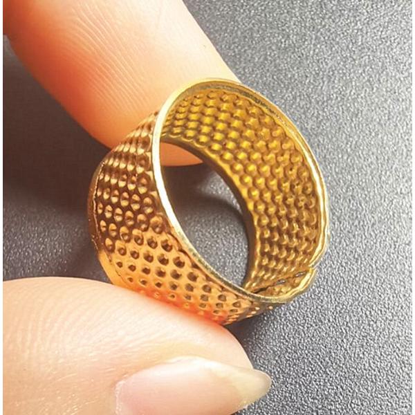 100 st guld sömnad fingerborg korsstygn DIY pryl ring fingerborg båge metall järn fingerborg