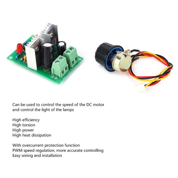 10A PWM DC Motor Hastighedsregulator Switch 12V 24V 36V