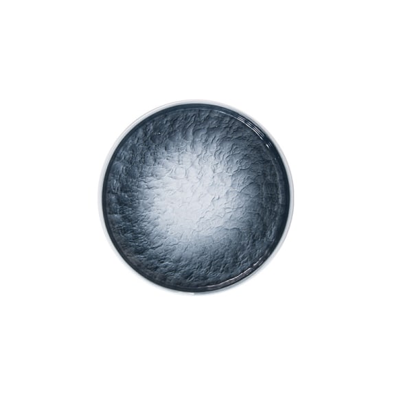 Kivijyväinen keraaminen pyöreä hedelmälautanen, sininen, 8 tuumaa (20,5 * 20,5 * 2,5 cm),
