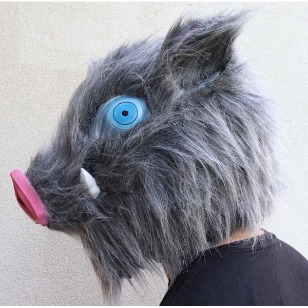 Pig Head Hood Mask Halloween Japanilainen Anime Performance Props (Plush Ghost Pig)