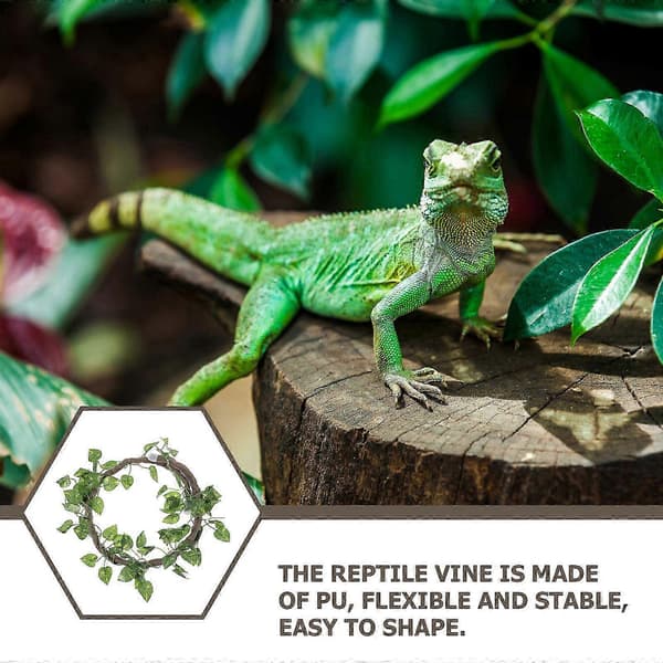 Simulering Rattan Jungle Vines Bend Gren til Kæledyrsbur Indretning 1Sæt, Ny 2026