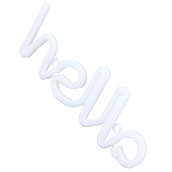 Hej LED Neonskylt Lila USB Batteridriven Bröllop Väggdekor