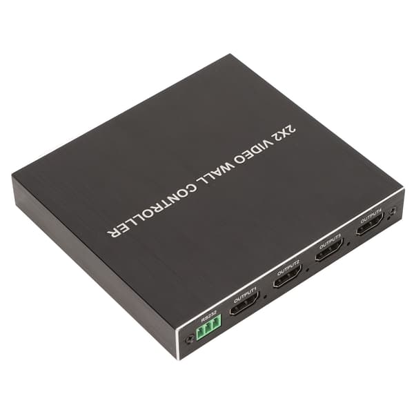 DVI TV-väggvideokontroll 180 graders roterande HD Multimedia Interface Splicing Display Processor Fjärrkontroll 100‑240V UK-kontakt