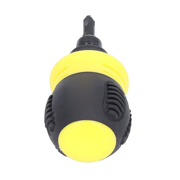Mini Magnetisk Krydshoved Slids 2 i 1 Krom Vanadium Stål Hardware Skruetrækker Gul