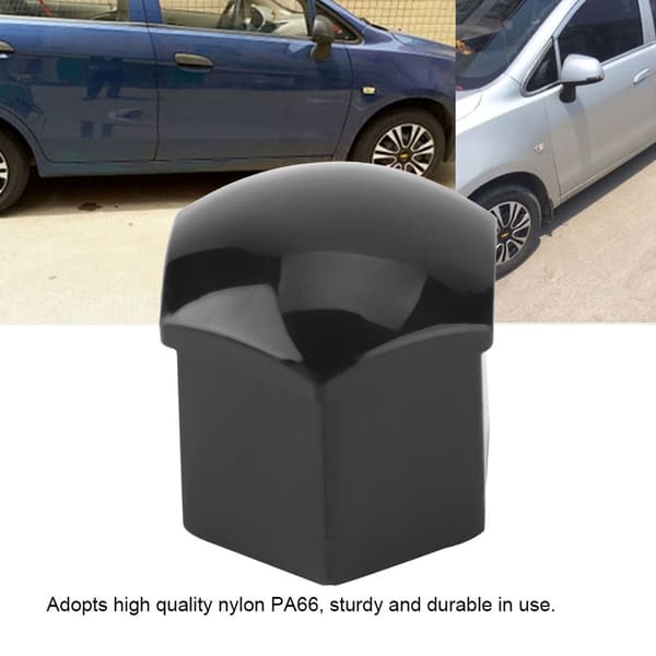 Mustat 19 mm:n auton pyöränmutterisuojukset, 20 kpl