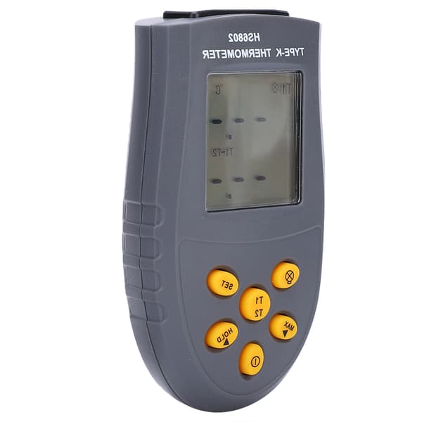 Digital Termometer Dubbelkanal LCD-Skärm Temperaturmätningsutrustning HS6802