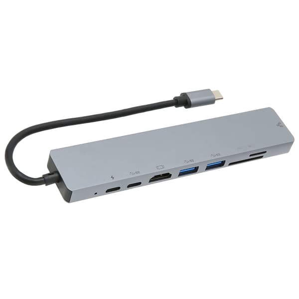 USB C Dock 8 i 1 Multifunktionell Typ C till RJ45 USB 3.0 HDMI Multimedia Dockningsstation för Laptop